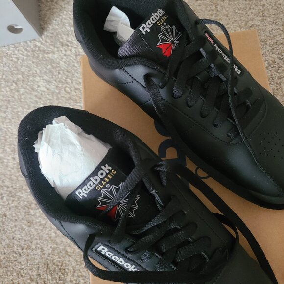 NIB Reebok Classic black sneaker 8 1/2 Wide D - Picture 3 of 4